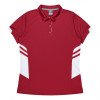 Bellevue Womens Polos Red White